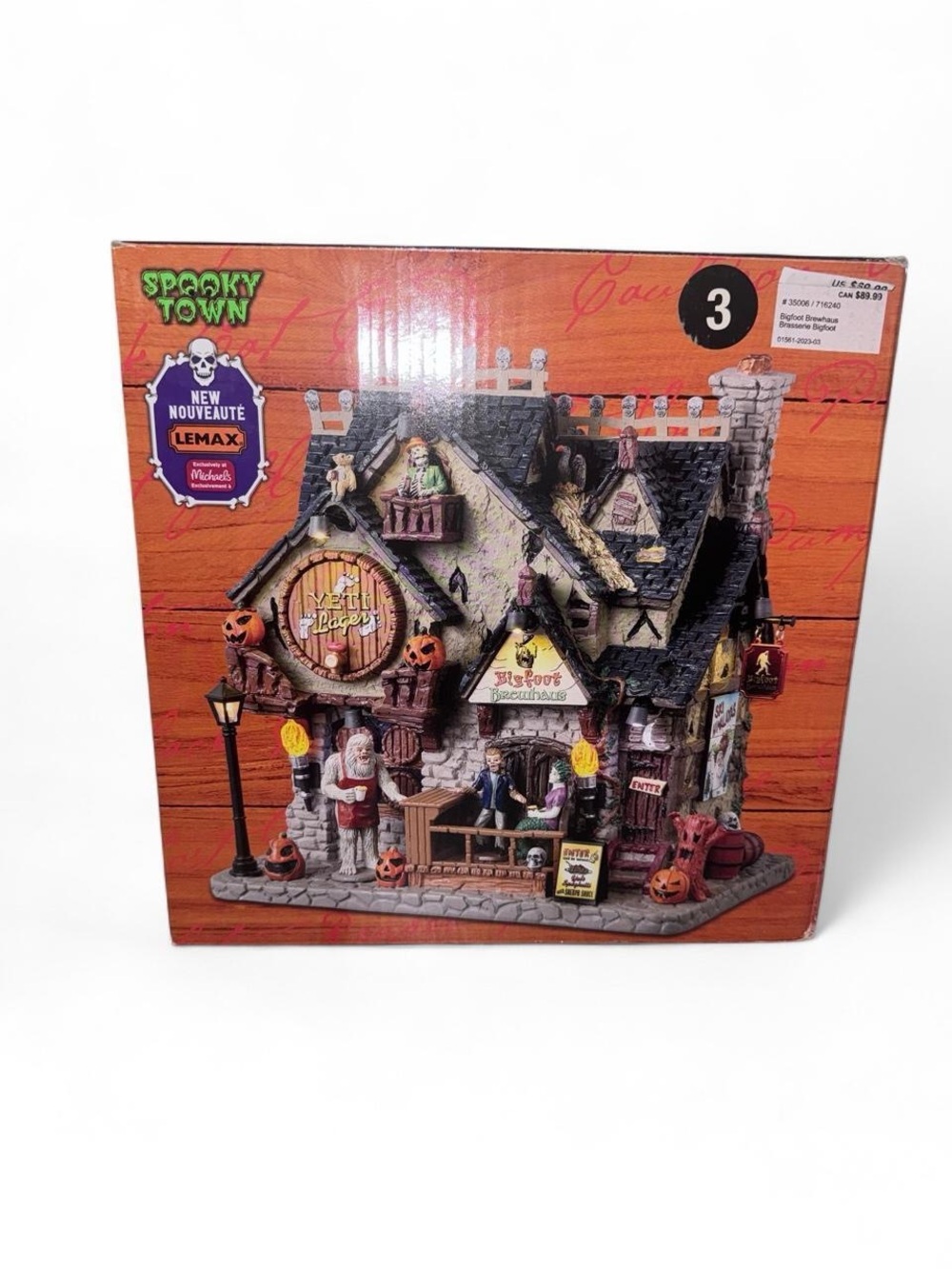 Lemax 2024 Spooky Town Bigfoot Brewhaus Lighted Halloween Village
